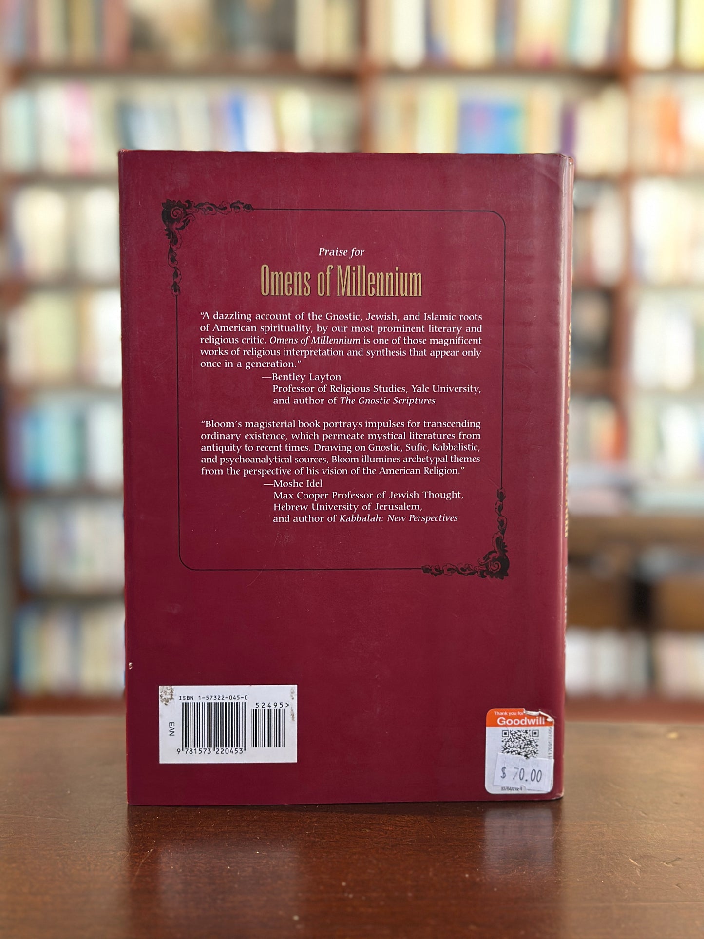 Omens of Milennium by Harold Bloom (First Edition)