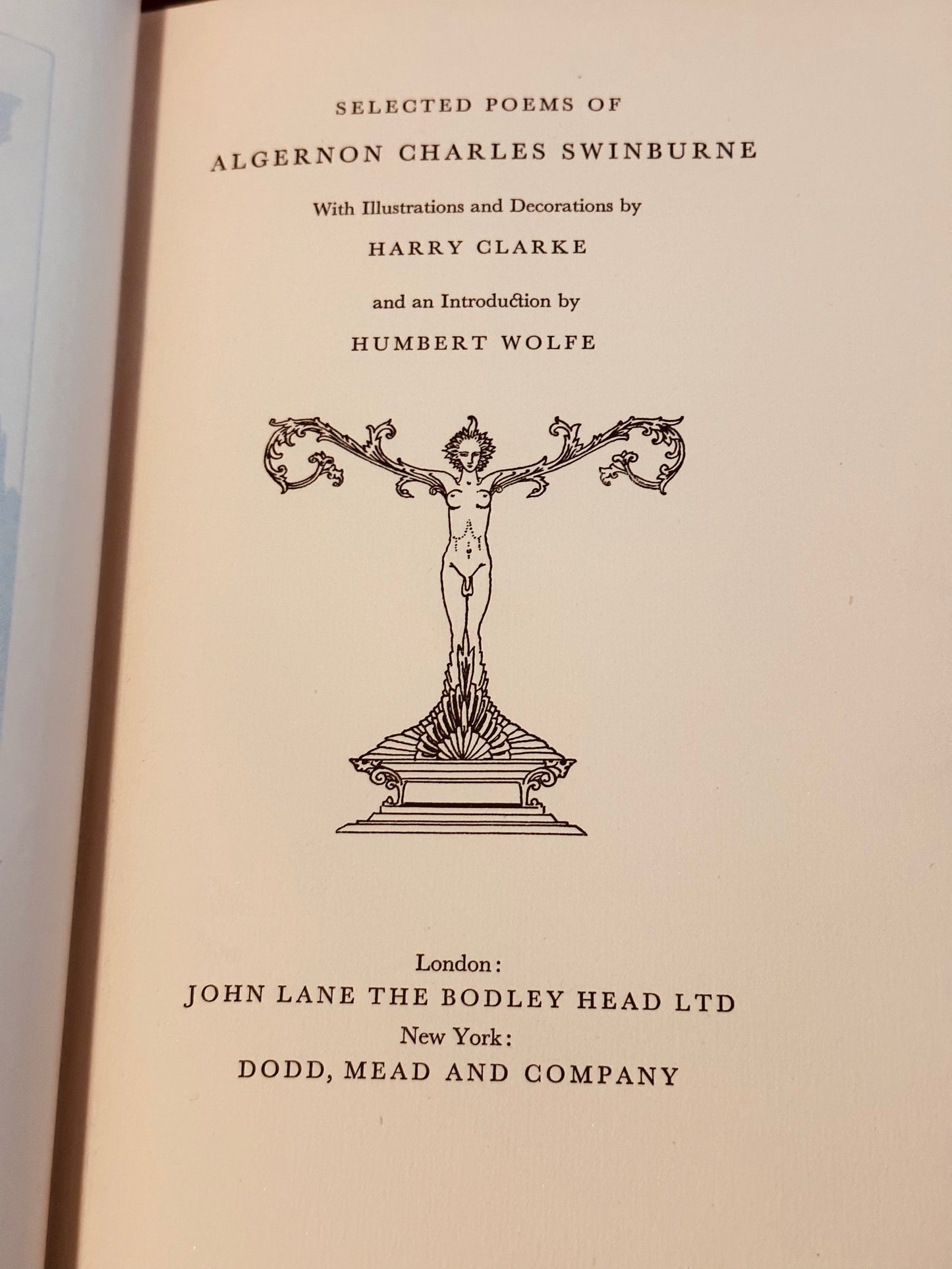 Swinburne Selected Poems Illustrated by Harry Clarke (First Edition)