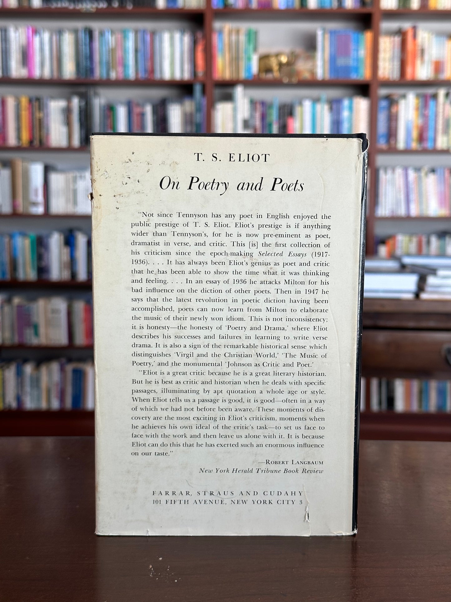 The Elder Statesman by T.S. Eliot (First Edition)