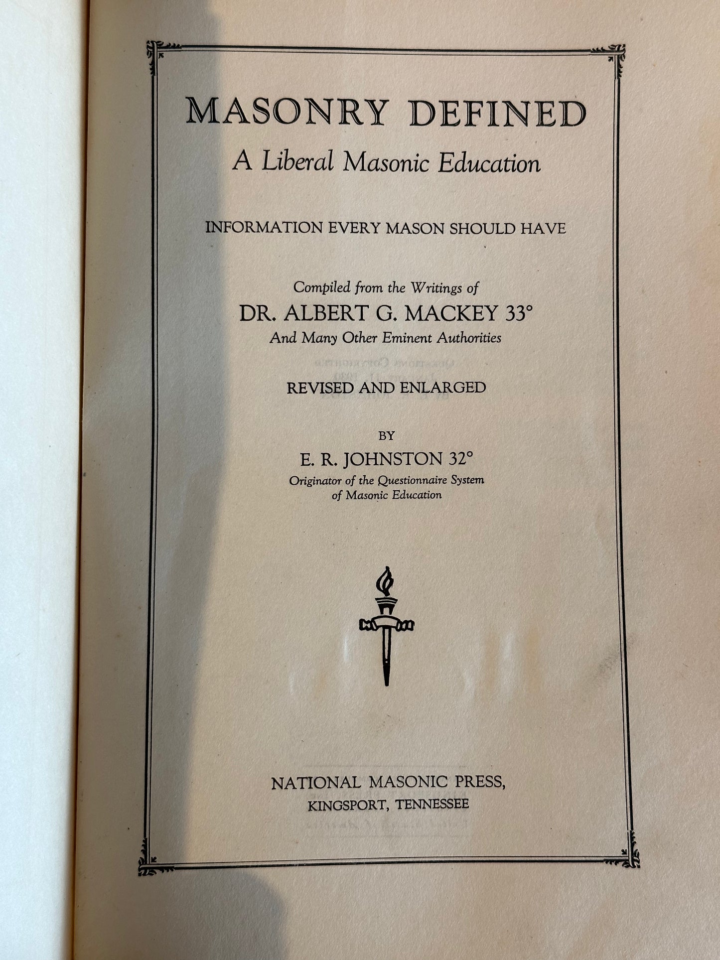 Masonry Defined by Dr. Albert Mackey