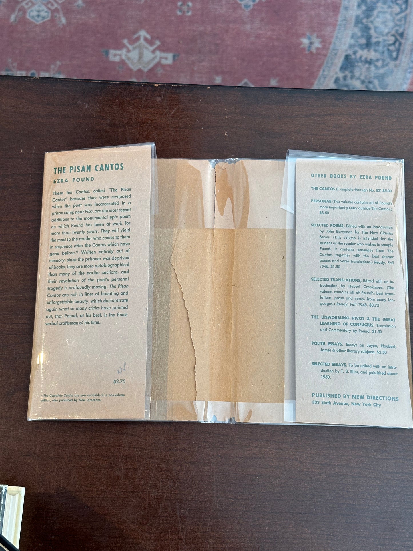 The Pisan Cantos by Ezra Pound (First Edition)