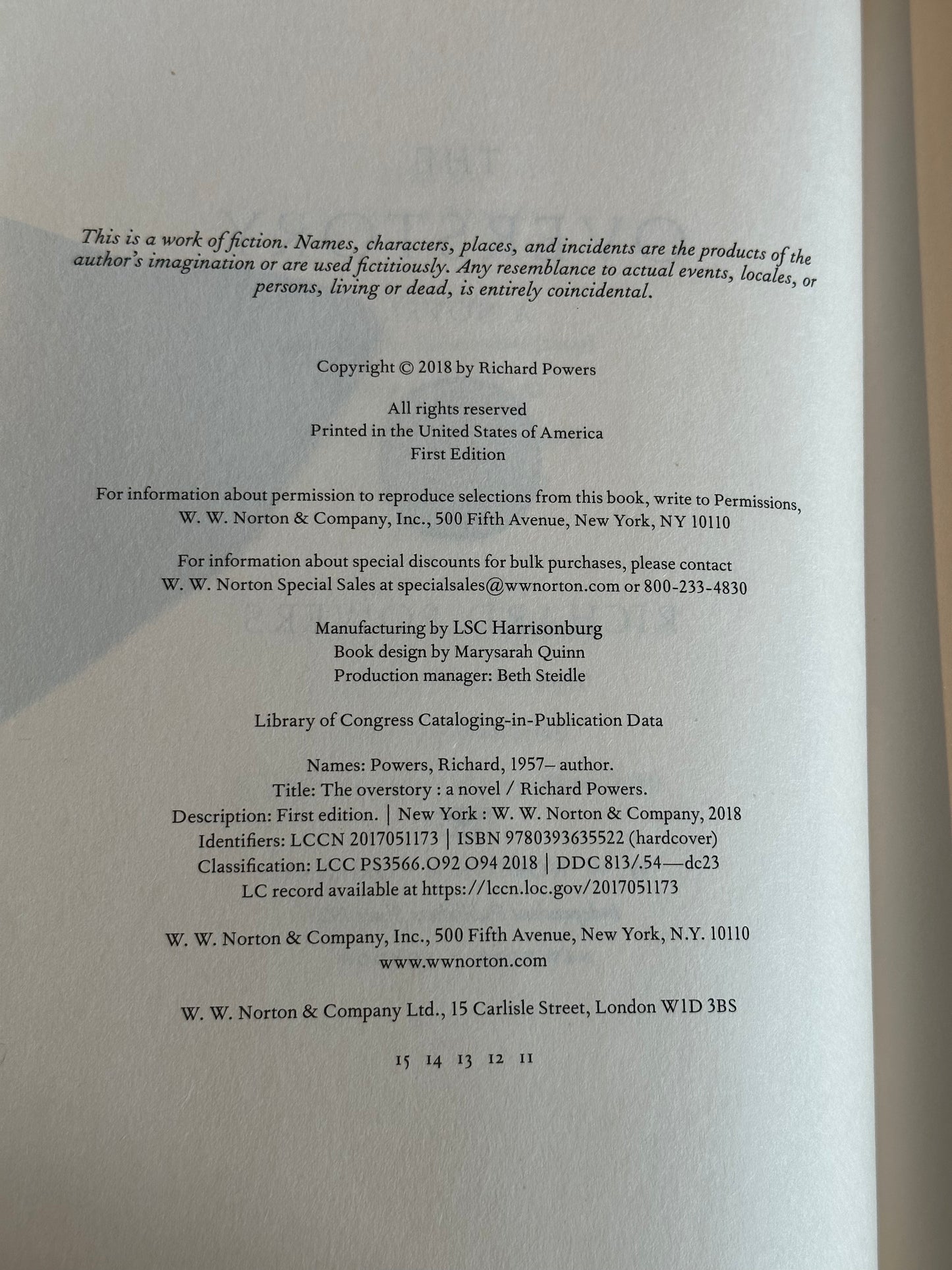 The Overstory by Richard Powers (First Edition)