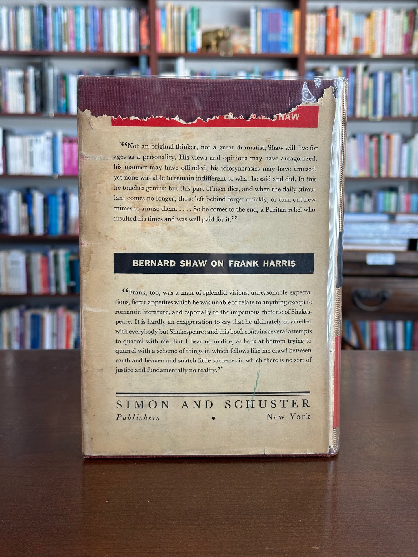 Bernard Shaw by Frank Harris (First Edition)