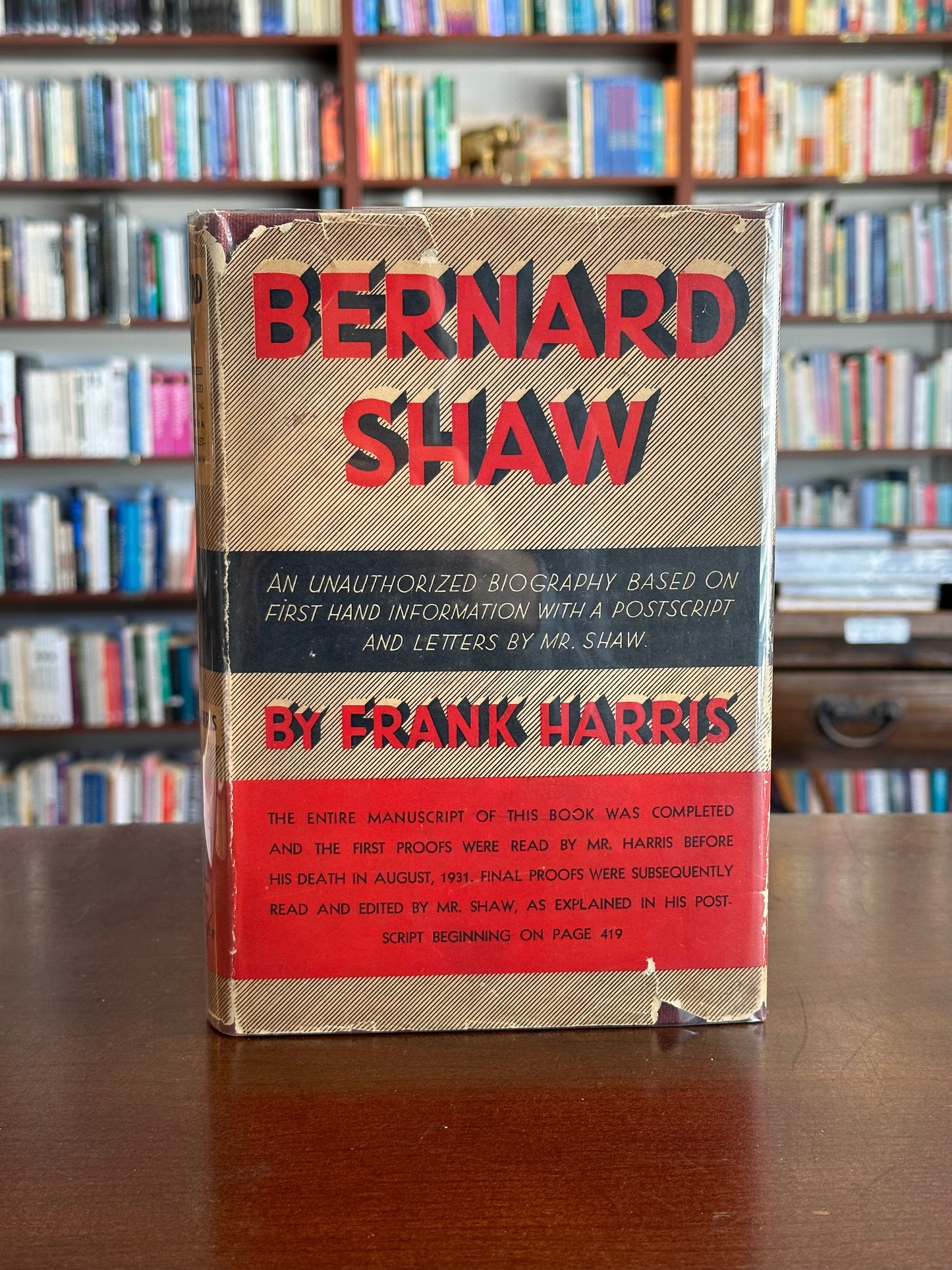 Bernard Shaw by Frank Harris (First Edition)