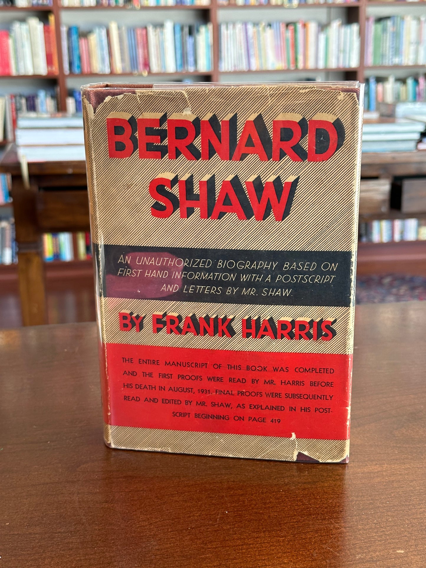 Bernard Shaw by Frank Harris (First Edition)