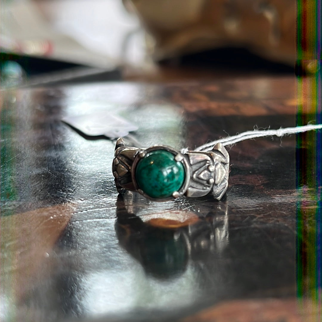 Malachite Frog Ring