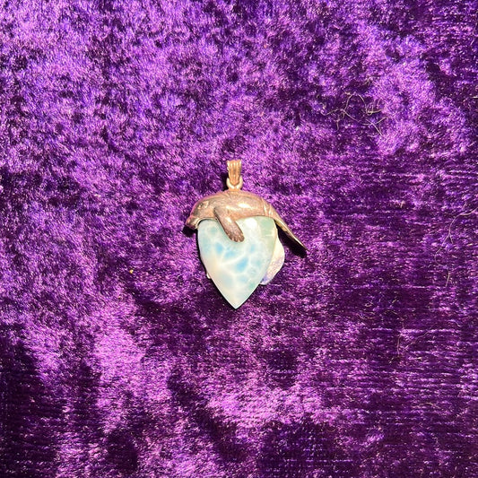Larimar Manatee Charm Silver