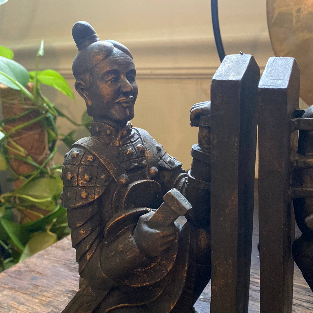 Chinese Warrior Bookends