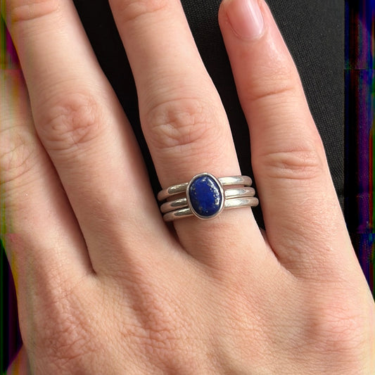 Lapis Lazuli Stack Ring