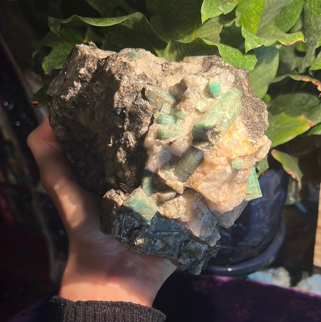 Emerald with Pyrite Inclusions