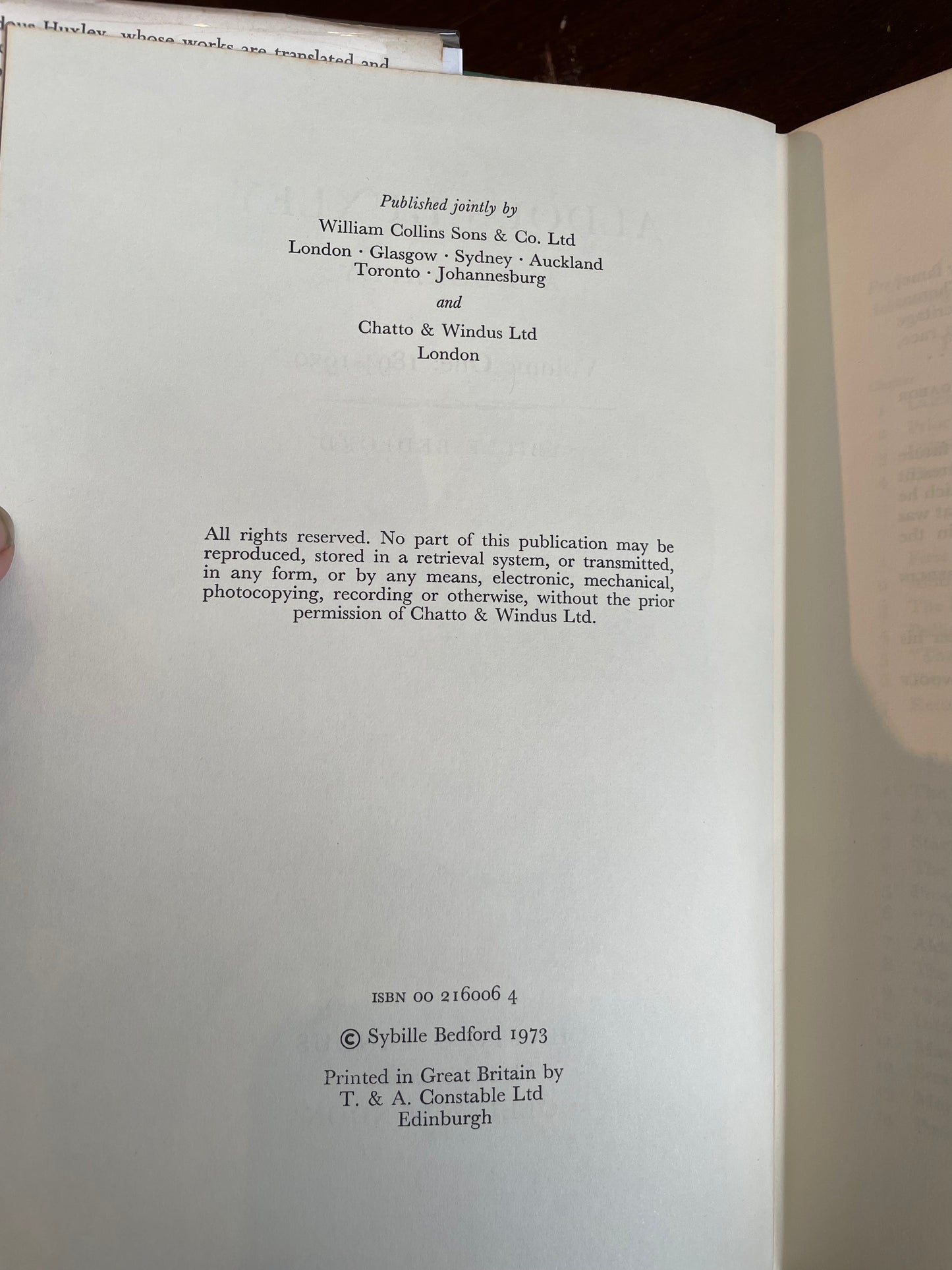 Aldous Huxley: A Biography by Sybile Bedford