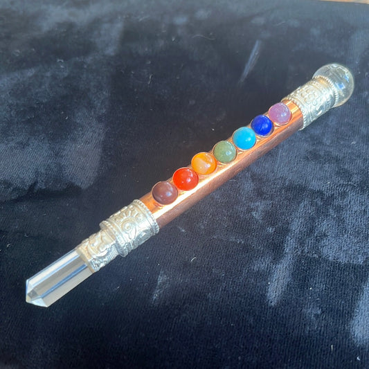 Copper Quartz Chakra Wand