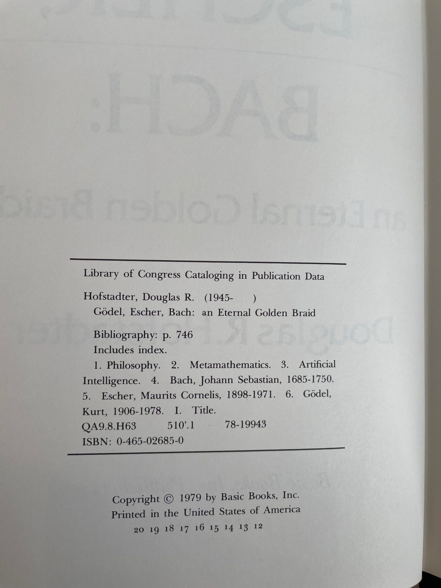 Gödel, Escher, Bach by Douglas R. Hofstadter