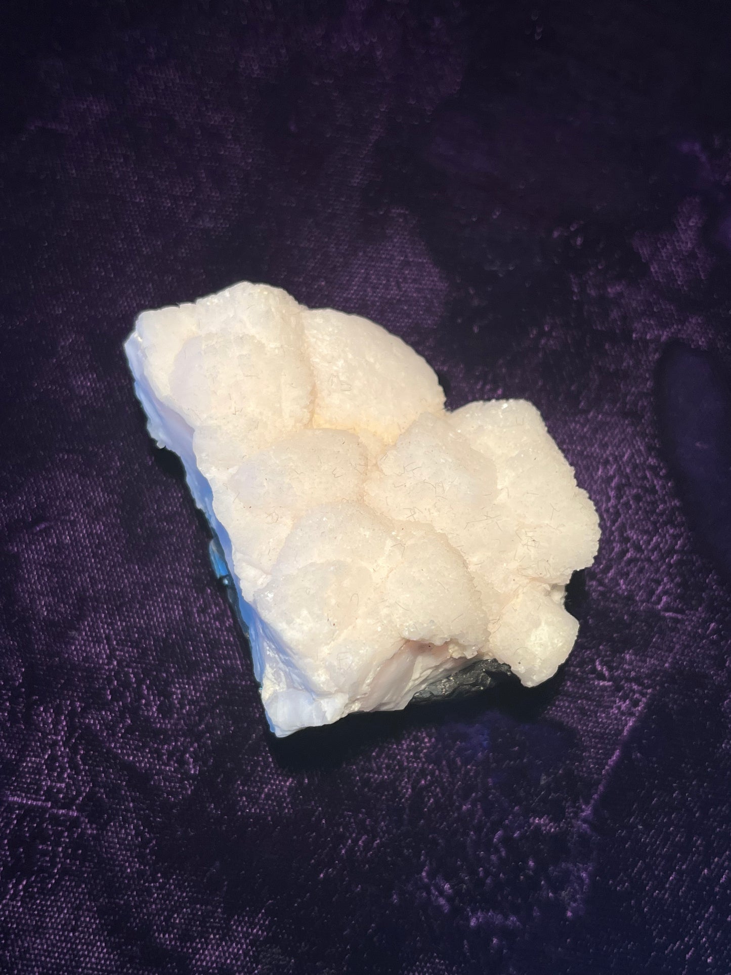 Pink Gypsum with Pyrite & Tourmaline