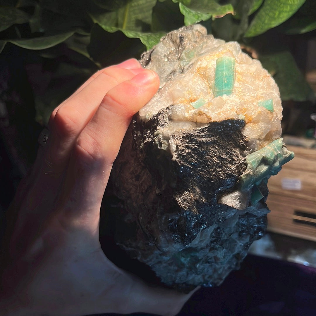 Emerald with Pyrite Inclusions