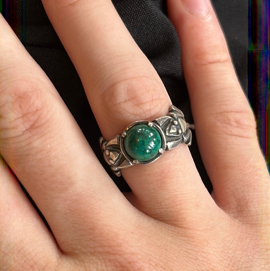 Malachite Frog Ring