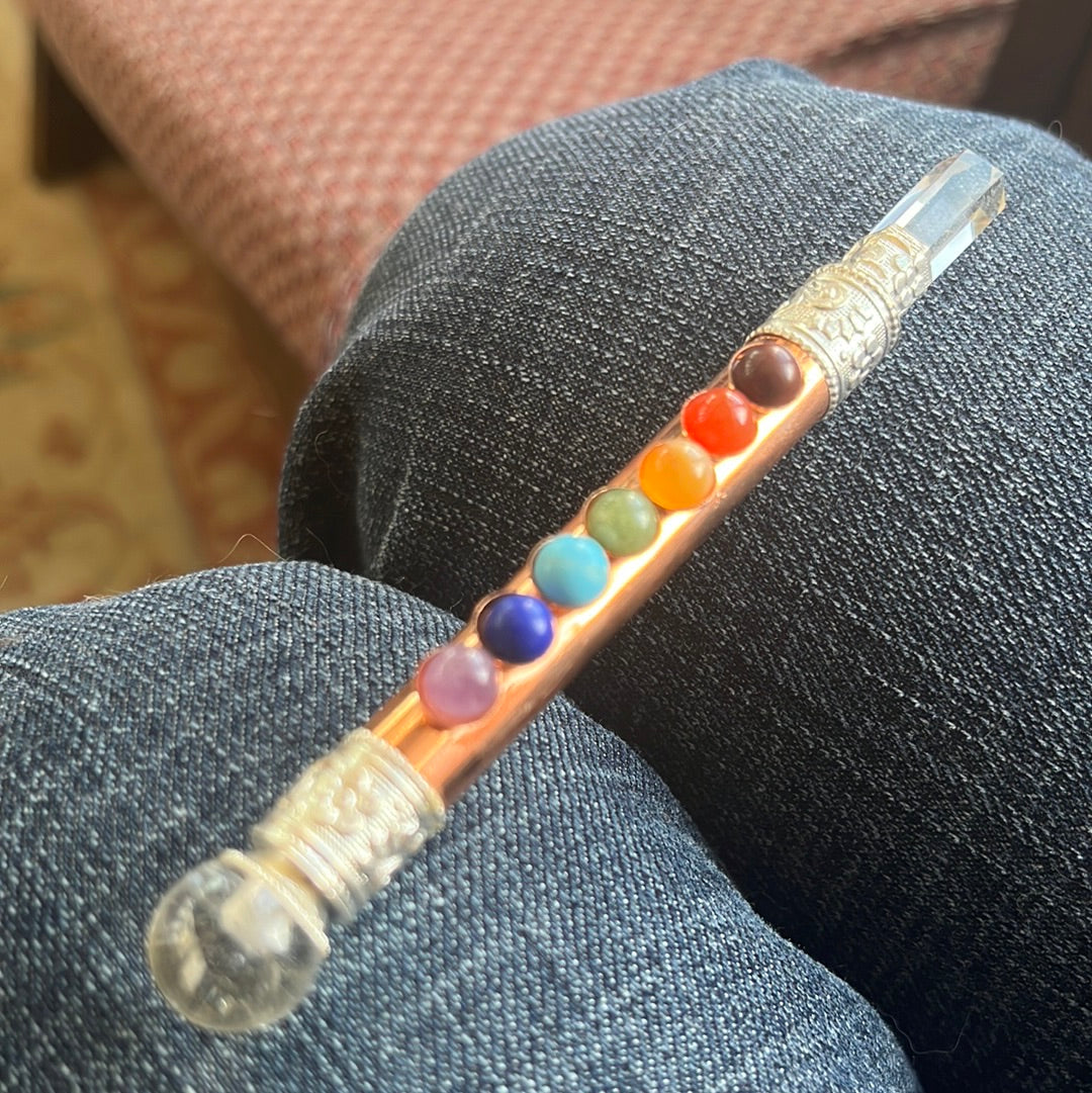 Copper Quartz Chakra Wand