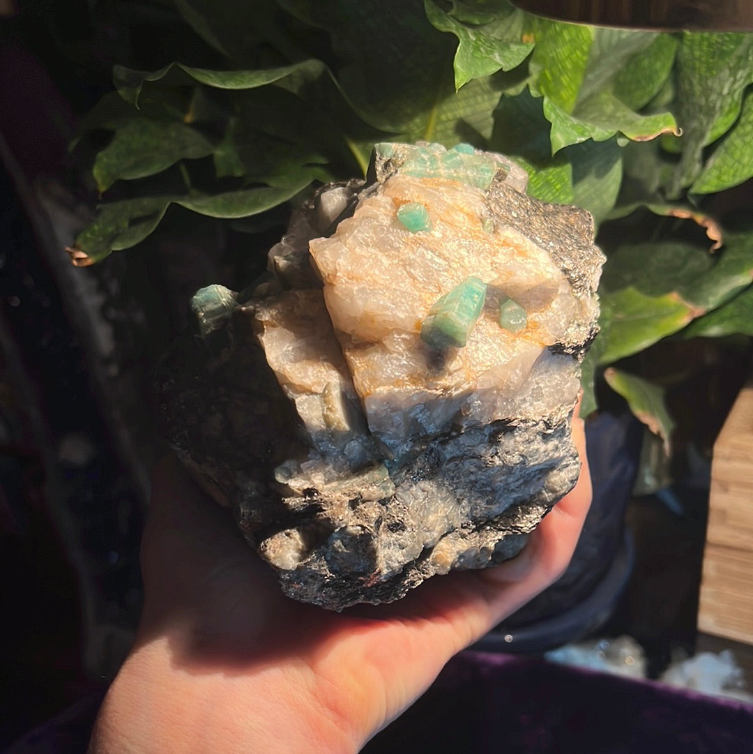 Emerald with Pyrite Inclusions