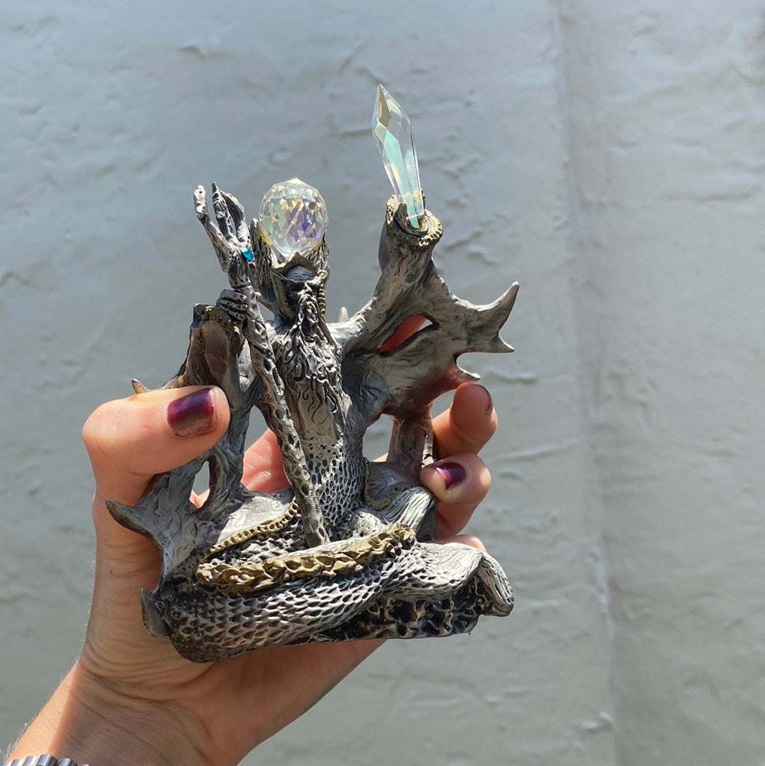 Silver Neptune/Poseidon Statue