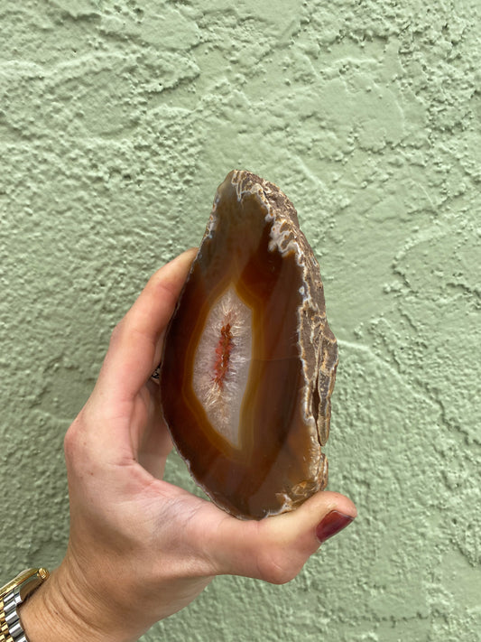 Slice of Amber Agate