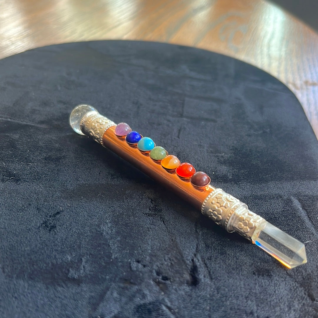Copper Quartz Chakra Wand