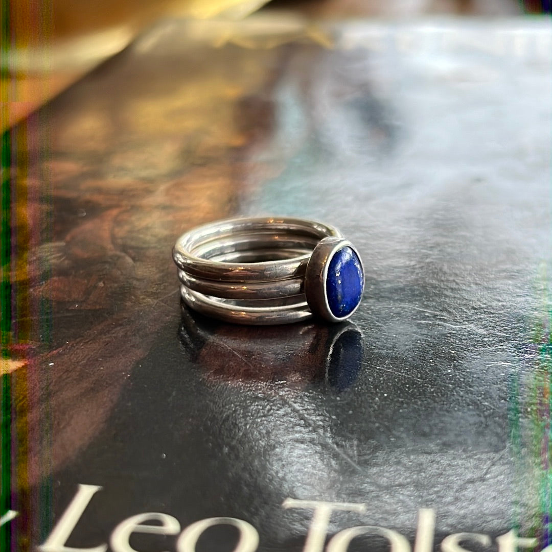 Lapis Lazuli Stack Ring