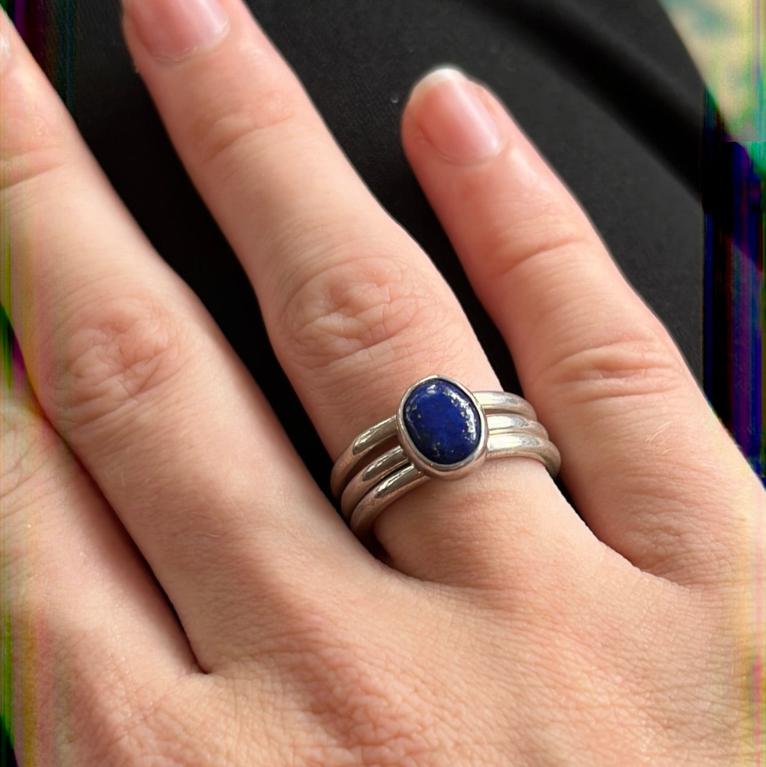Lapis Lazuli Stack Ring
