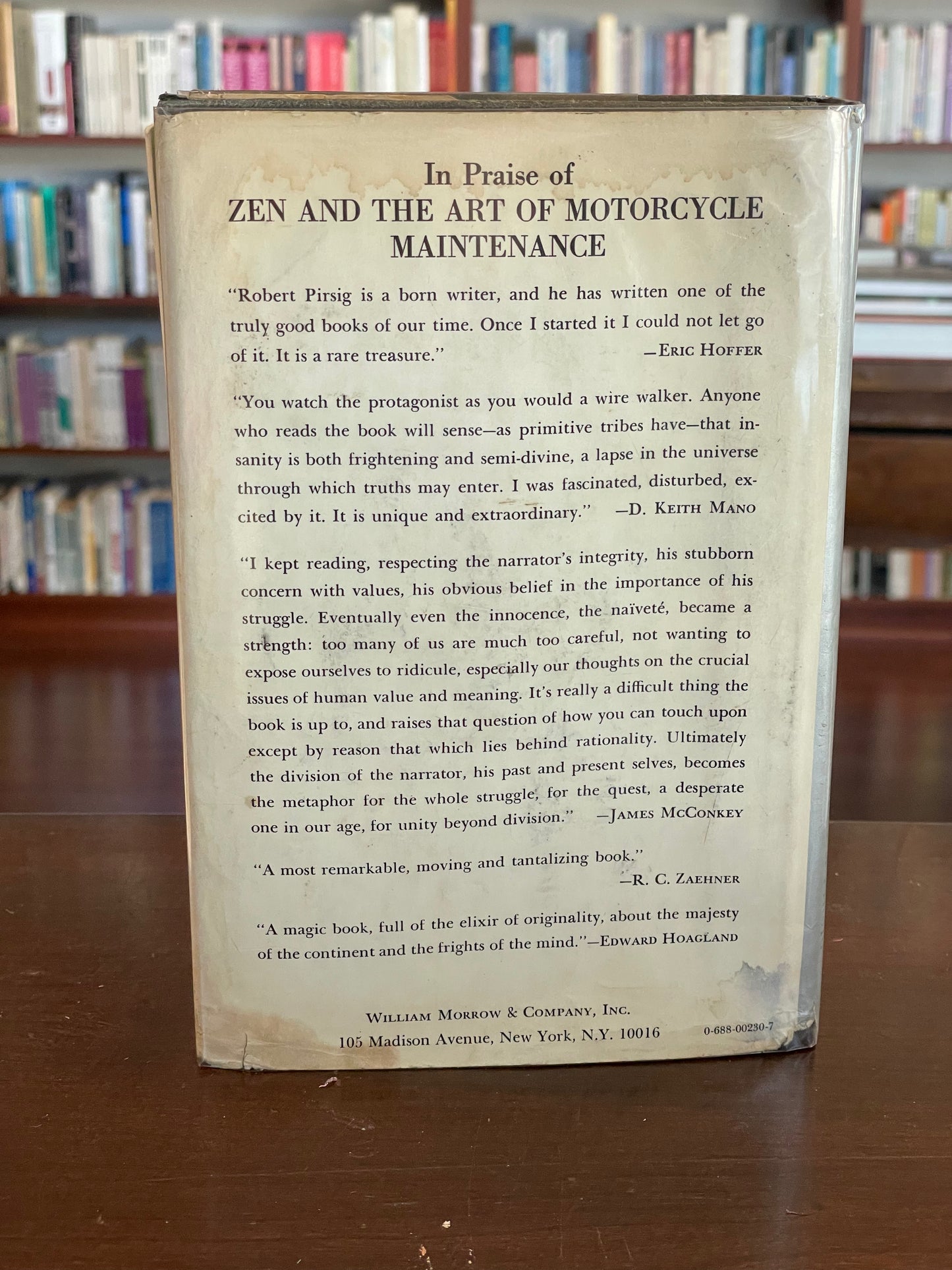 Zen And The Art of Motorcycle Maintenance by Robert Pirsig (First Edition)