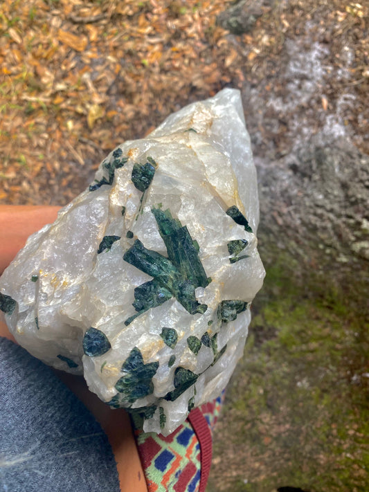Quartz with Green Tourmaline
