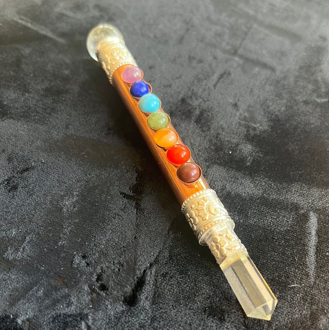 Copper Quartz Chakra Wand