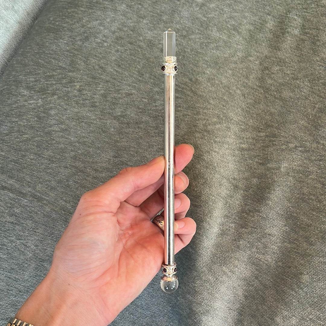 Silver Quartz Wand