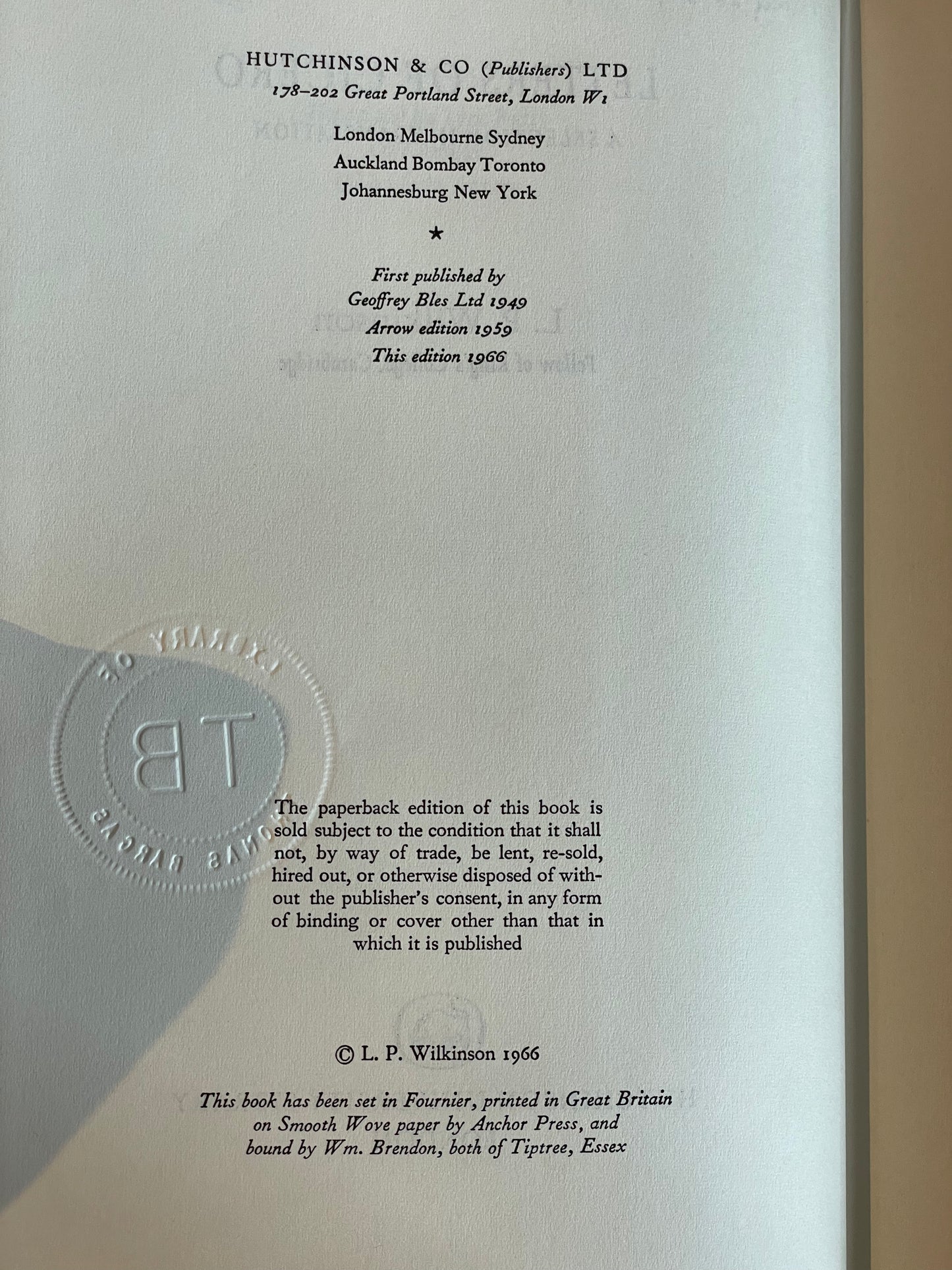 Letters of Cicero by L.P Wilkinson