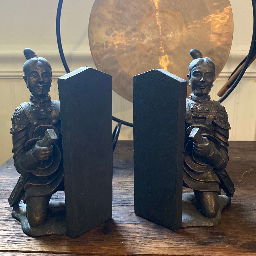 Chinese Warrior Bookends