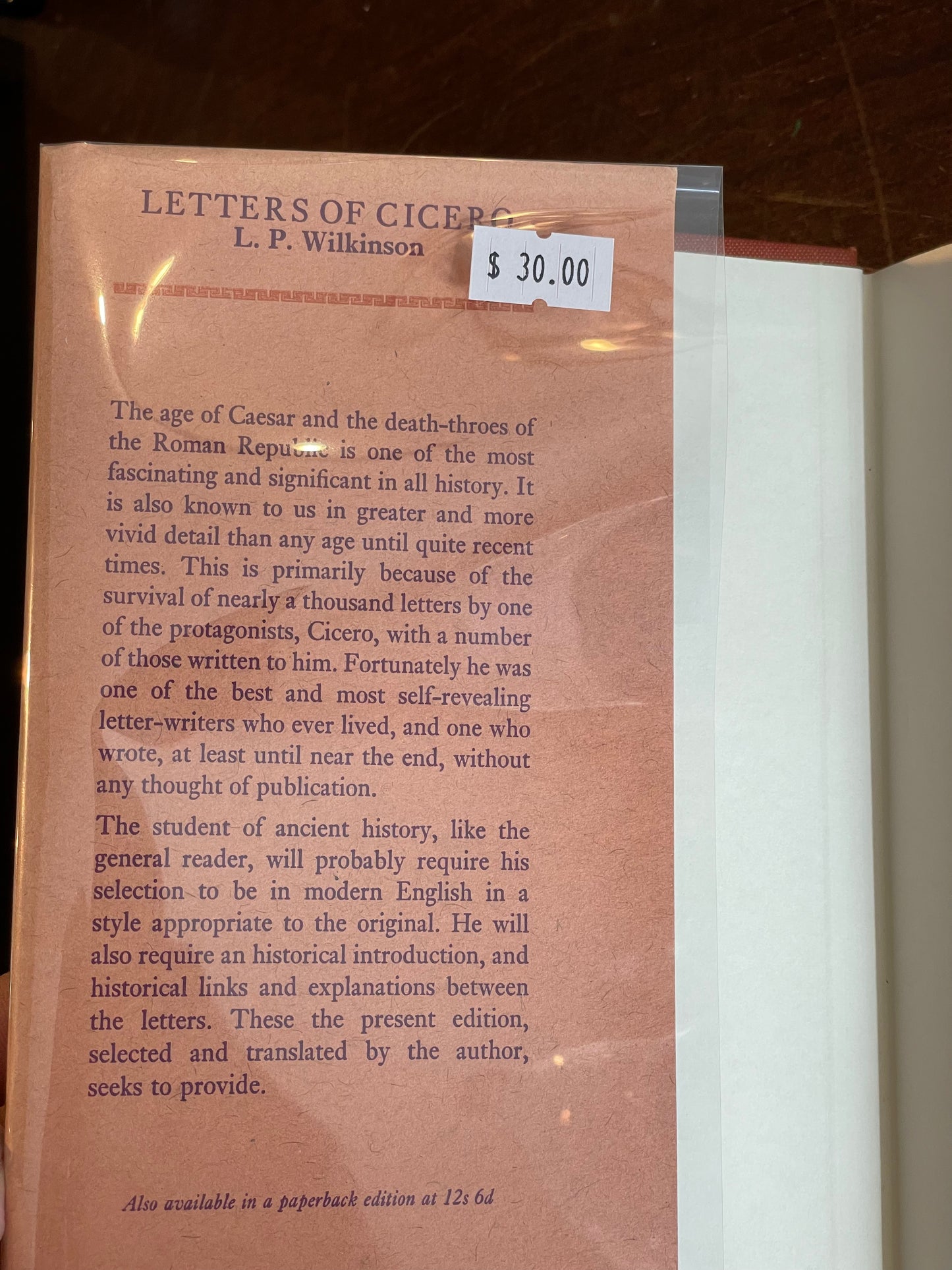 Letters of Cicero by L.P Wilkinson