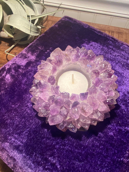 Amethyst Candle Holder