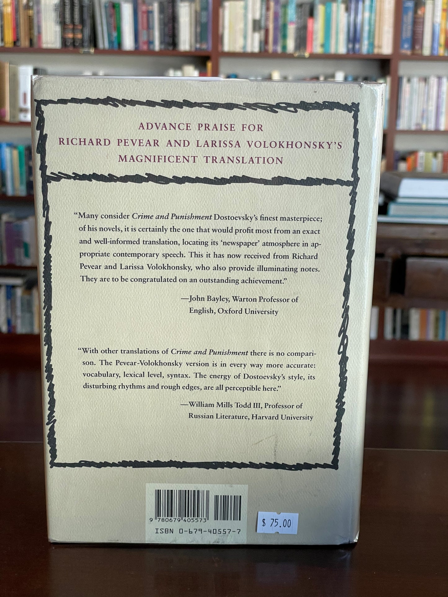 Crime and Punishment by Fyodor Dostoyevsky (Book Club Edition)