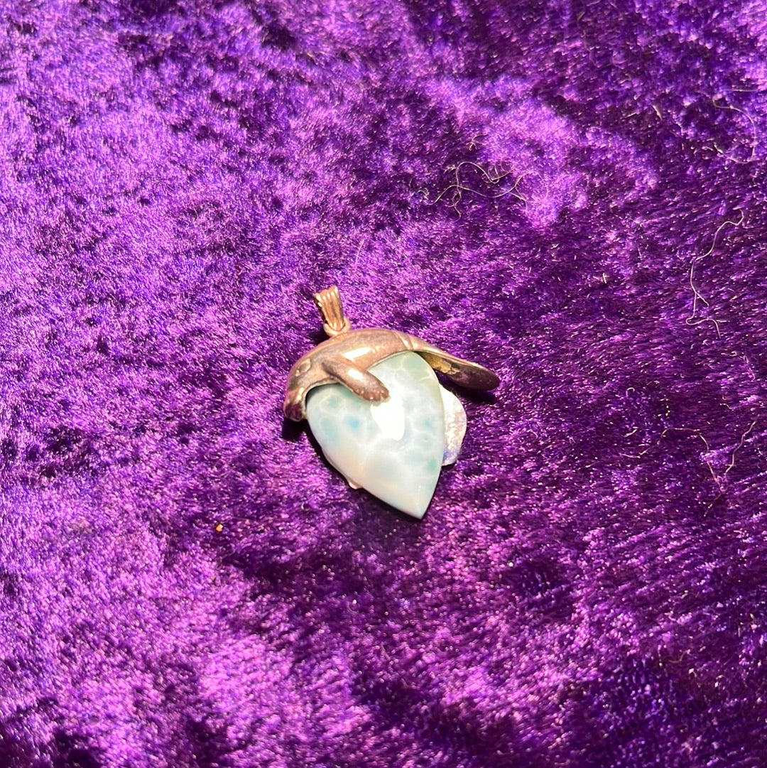 Larimar Manatee Charm Silver