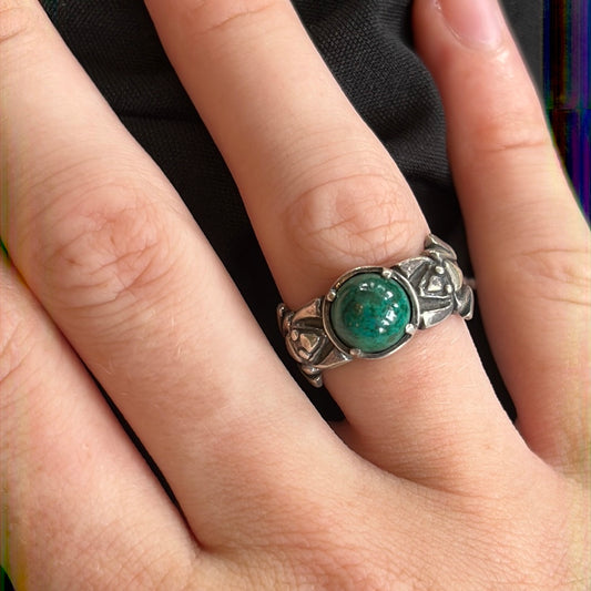 Malachite Frog Ring