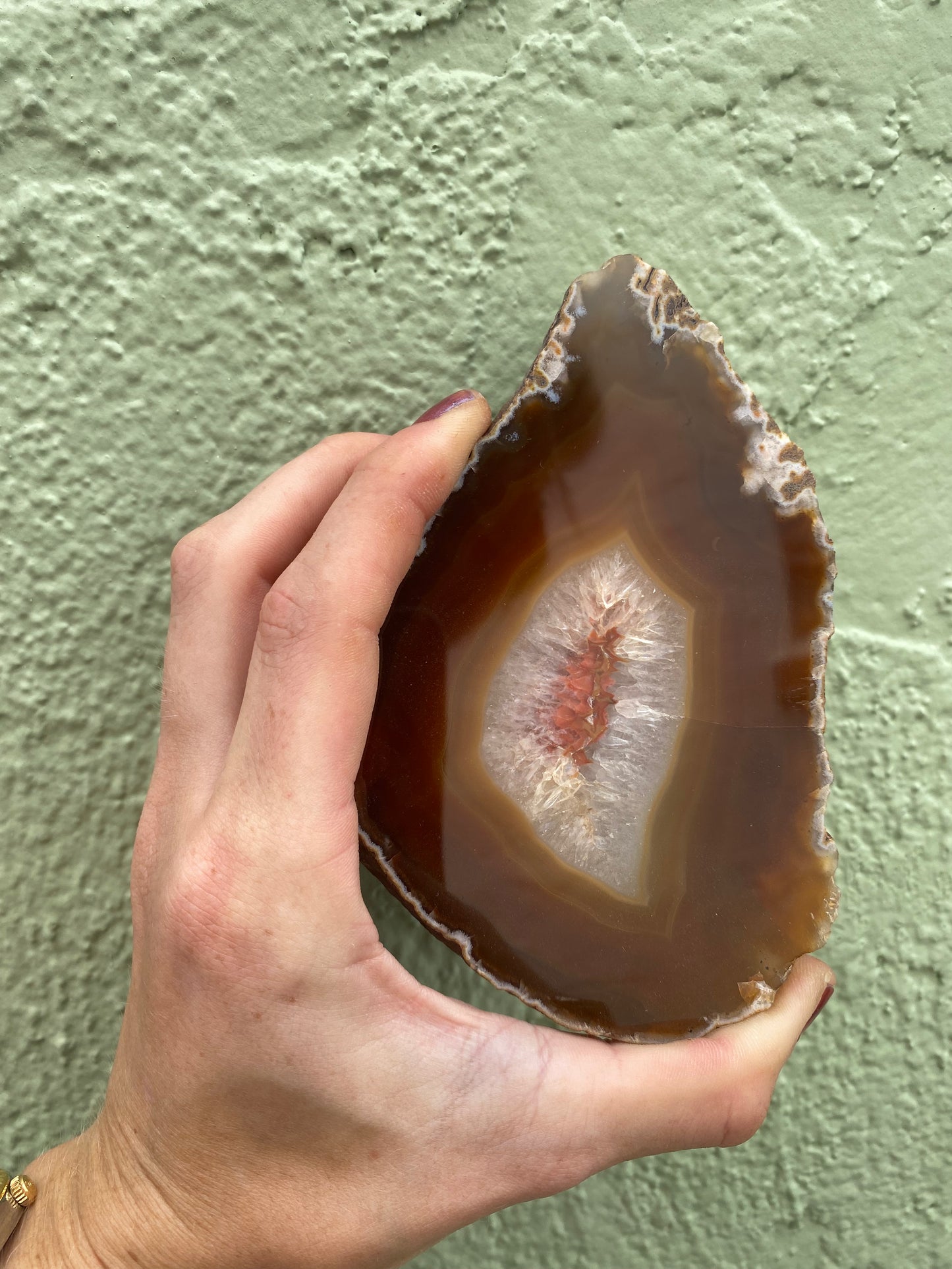 Slice of Amber Agate