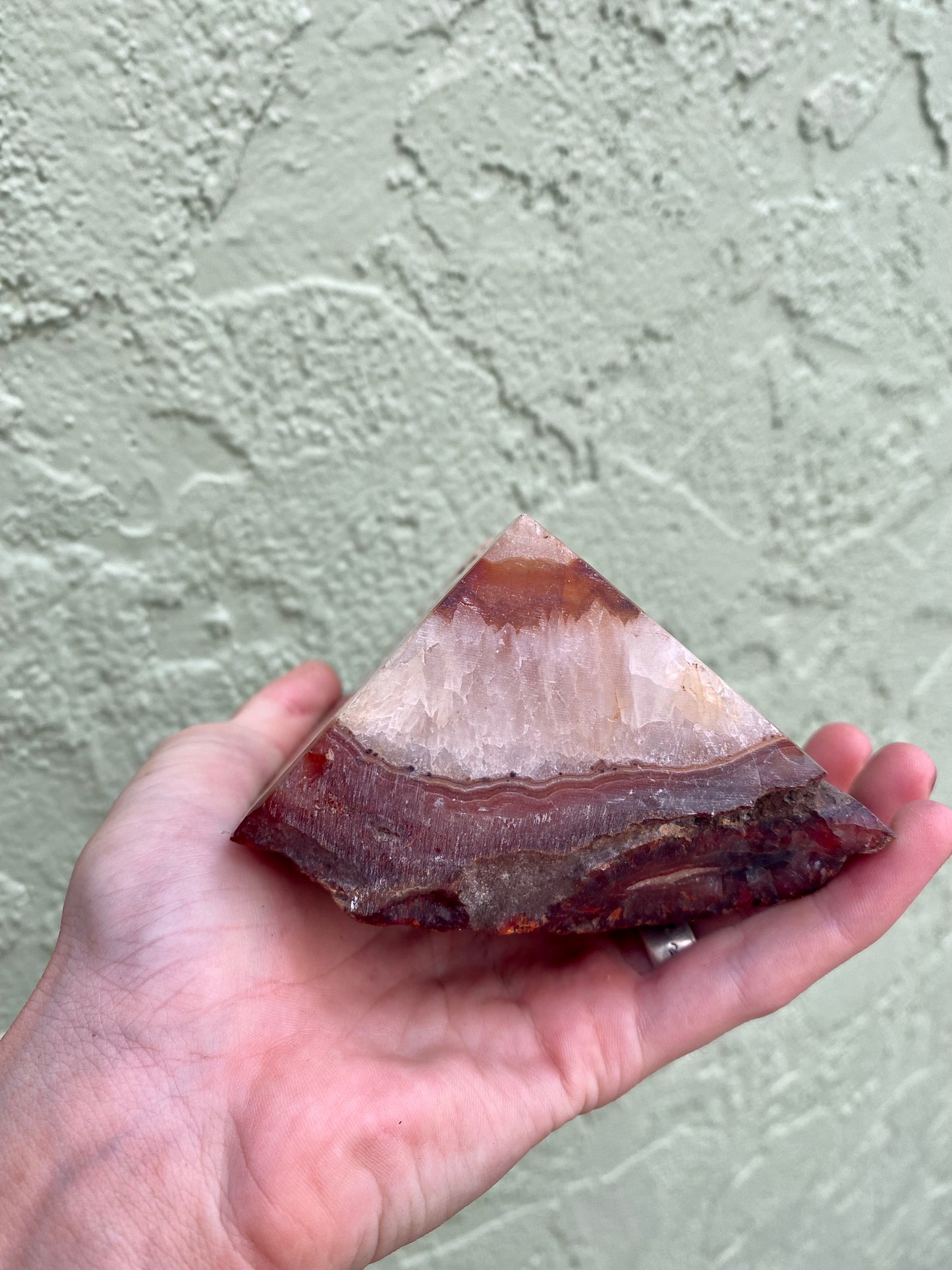 Amber Geode Bookend