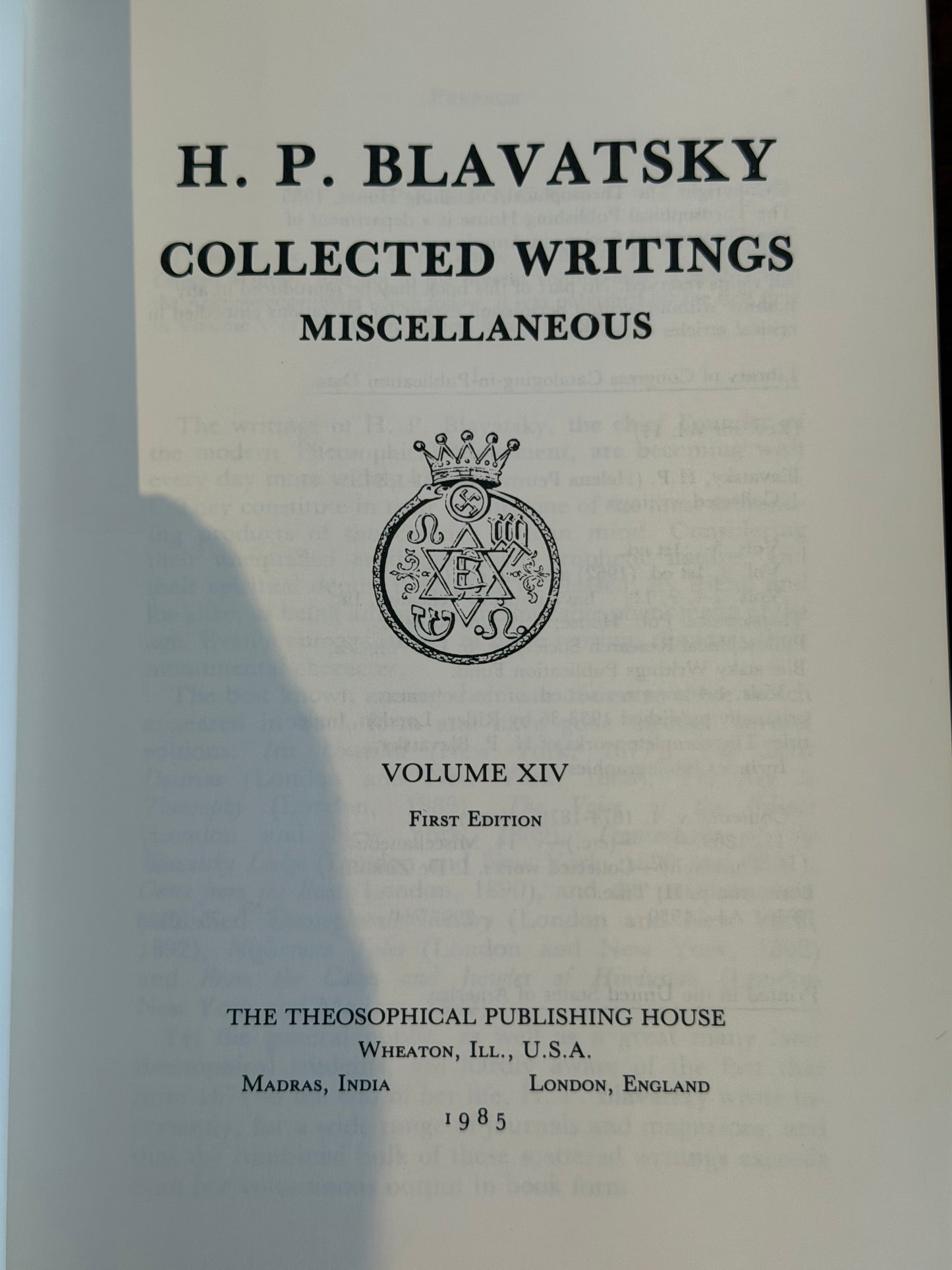H.P. Blavatsky Collected Writings Volume 14: Miscellaneous