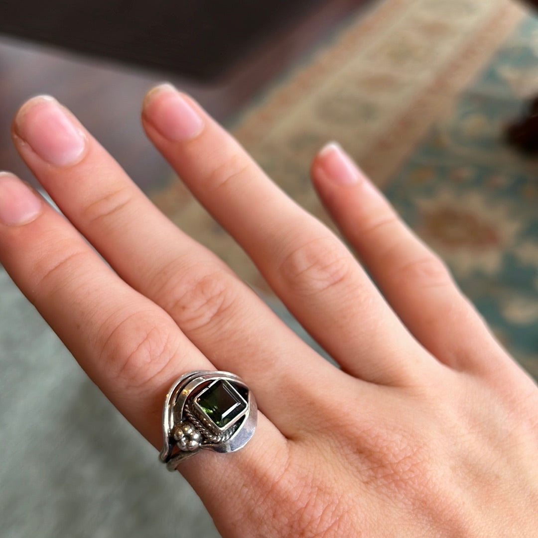 Moldavite Ring