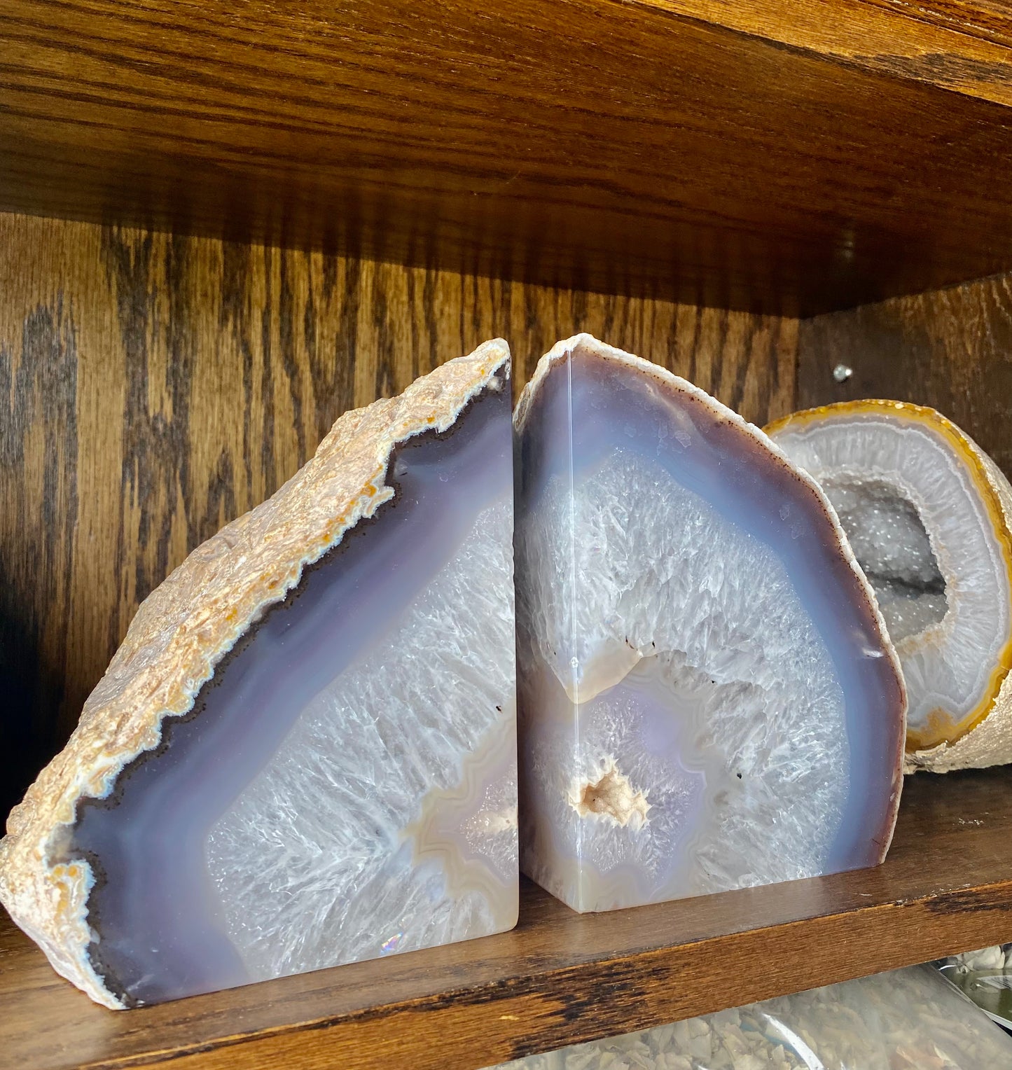 Pair of Agate Bookends