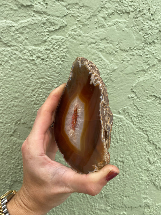 Slice of Amber Agate