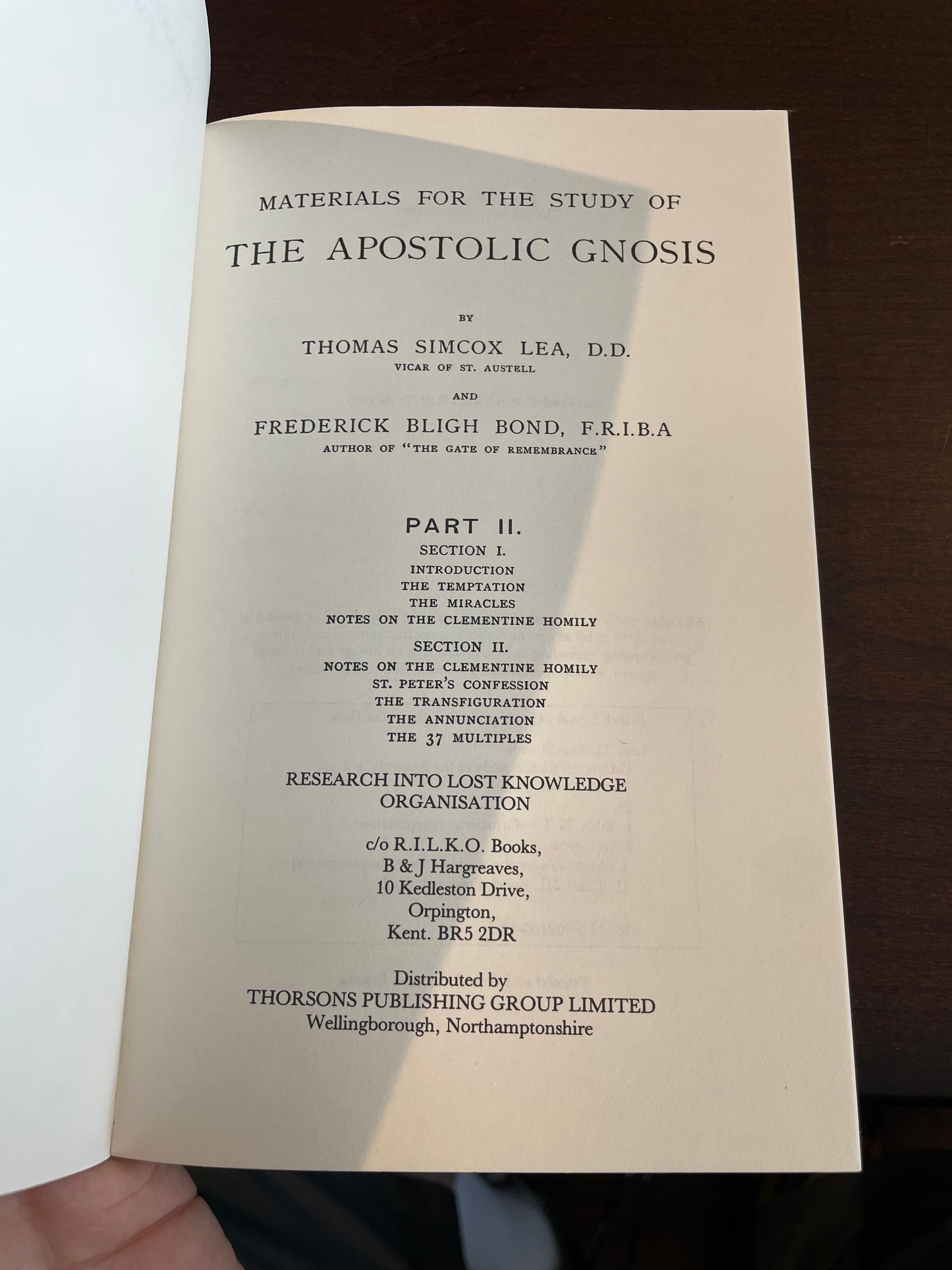 The Apostolic Gnosis
