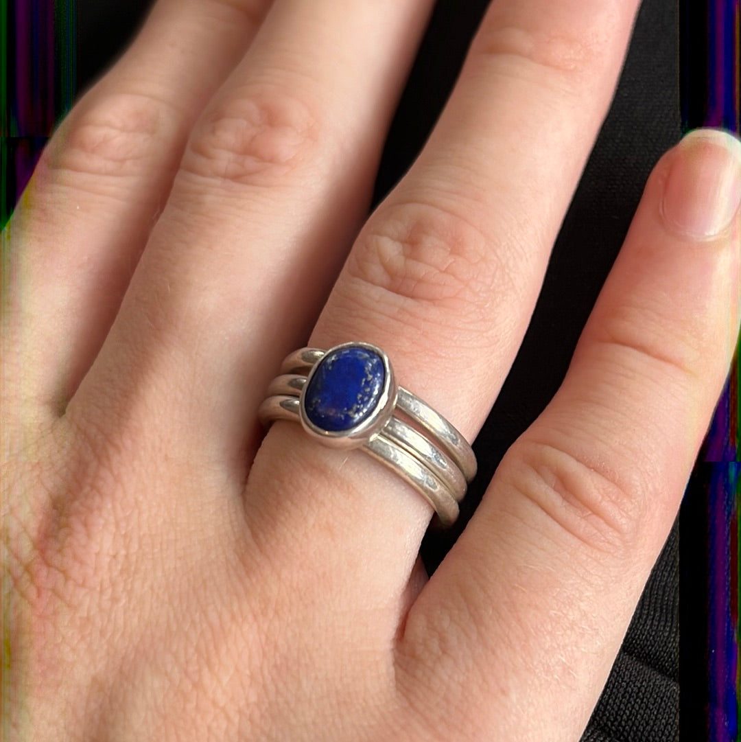 Lapis Lazuli Stack Ring