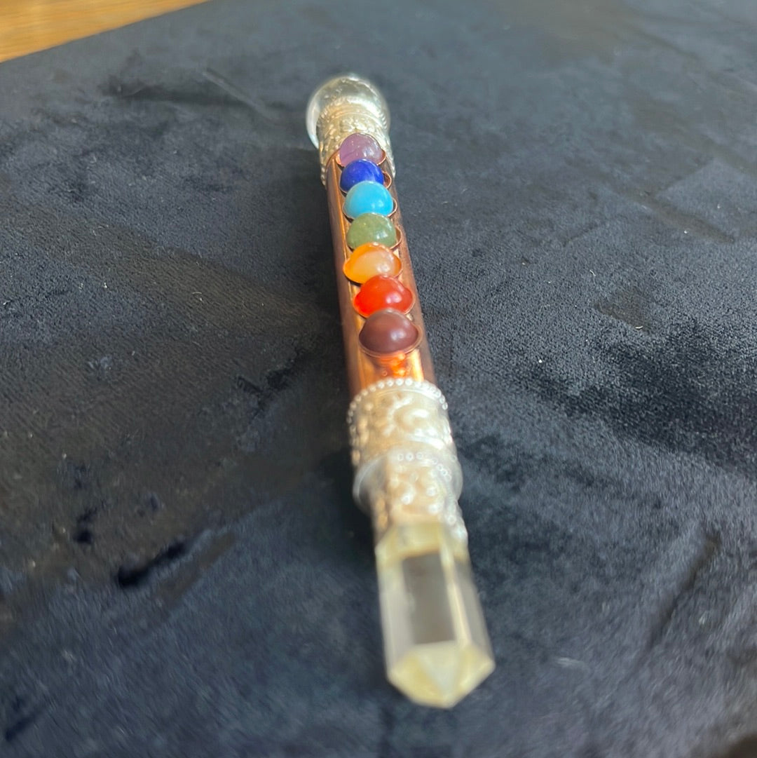 Copper Quartz Chakra Wand