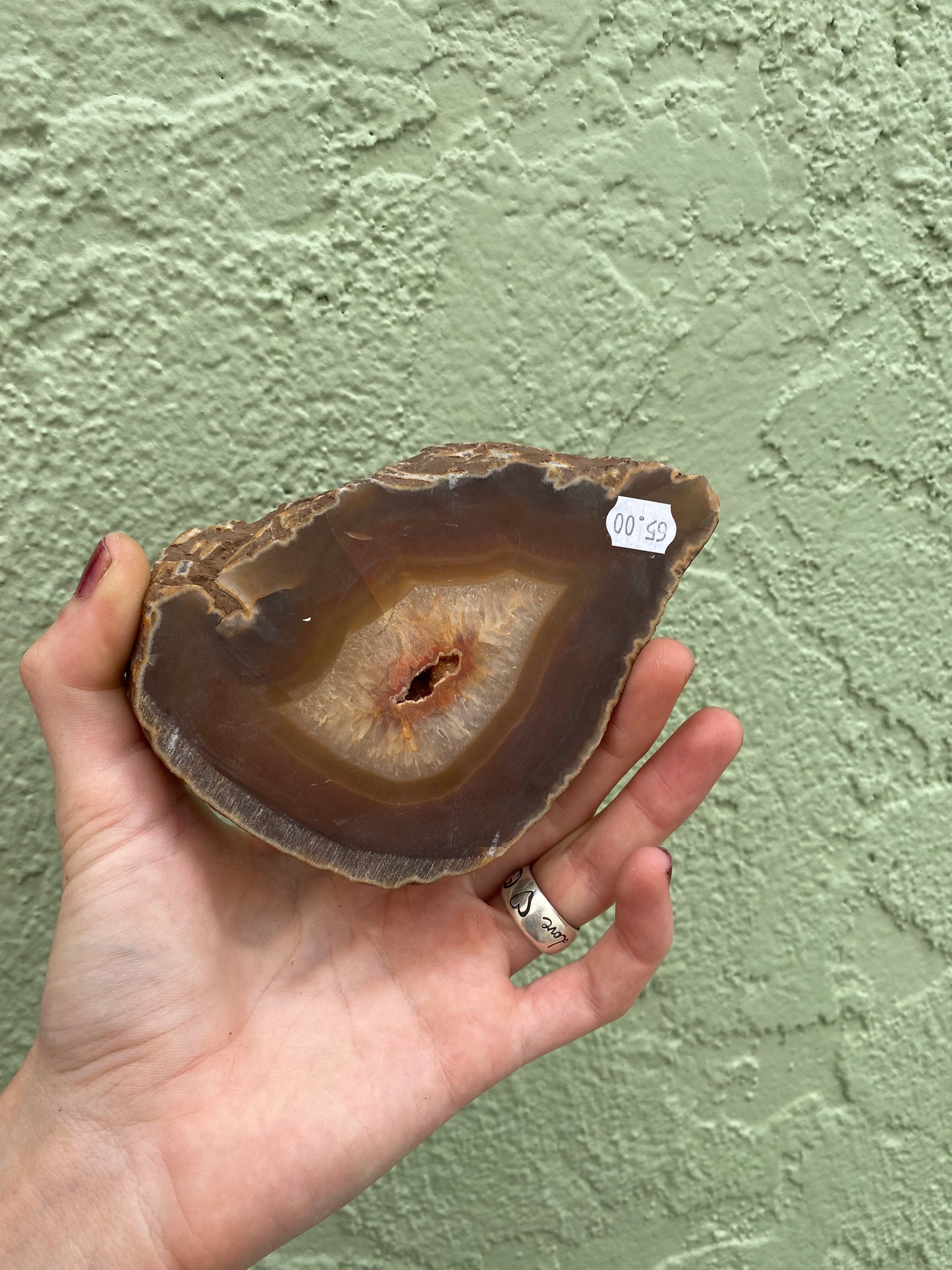 Slice of Amber Agate